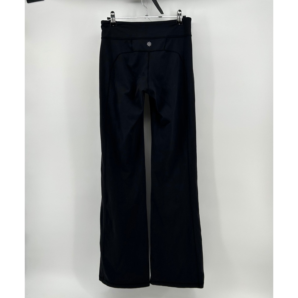Athleta Kickbooty Wide Leg Flare Yoga Pants Women Sz Small Tall Black Bootcut